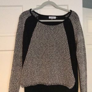 Calvin Klein lightweight black & gray sweater